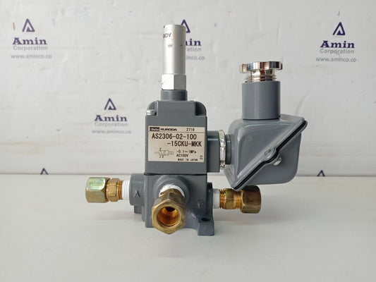 Parker kuroda AS2306-02-100-15CKU-MKK Solenoid valve AC100V 0.1-1MPa - NEW