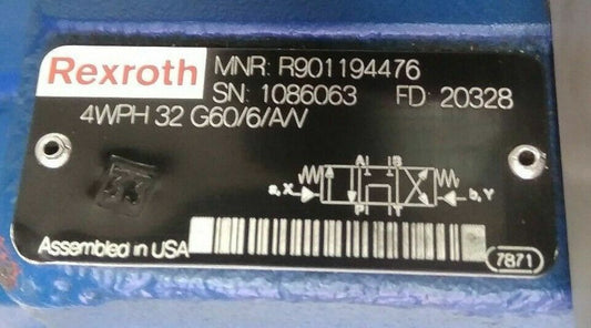 Rexroth R901194476 With R9789188 HydraulicProportional Directional Control Valve