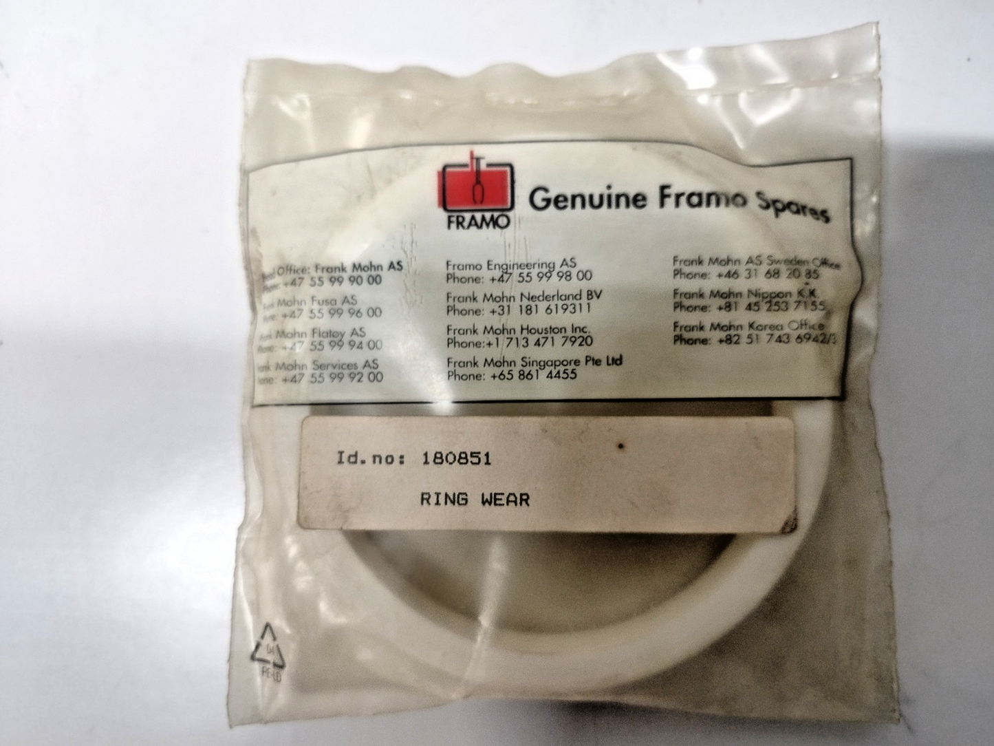 Framo ID: 180851 Ring wear (set of 6pcs) - NEW