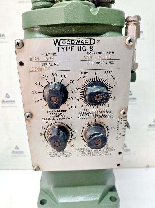Woodward UG-8 Governor part No. : 8521-076 RPM: 500-1400 - TESTED