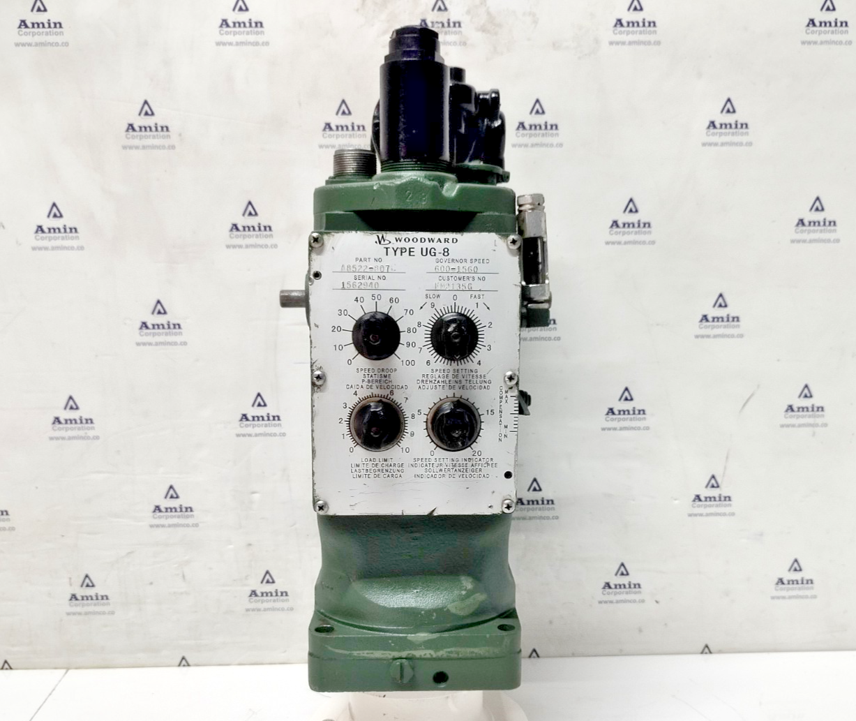 Woodward UG-8 Governor part No. : A8522-807 RPM: 600-1560 - TESTED