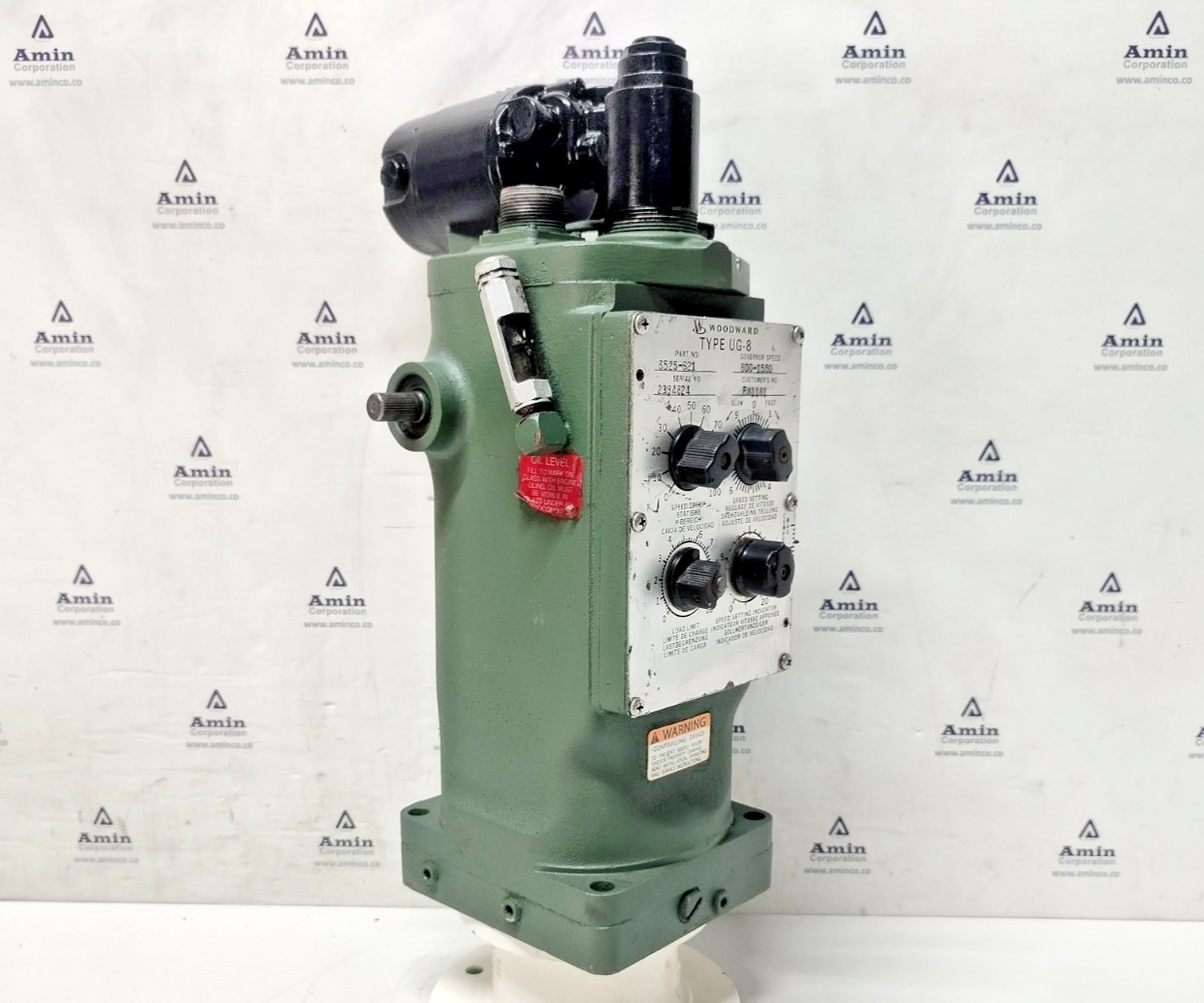 Woodward UG-8 Governor part No. : 8525-621 RPM: 800-1550 - TESTED