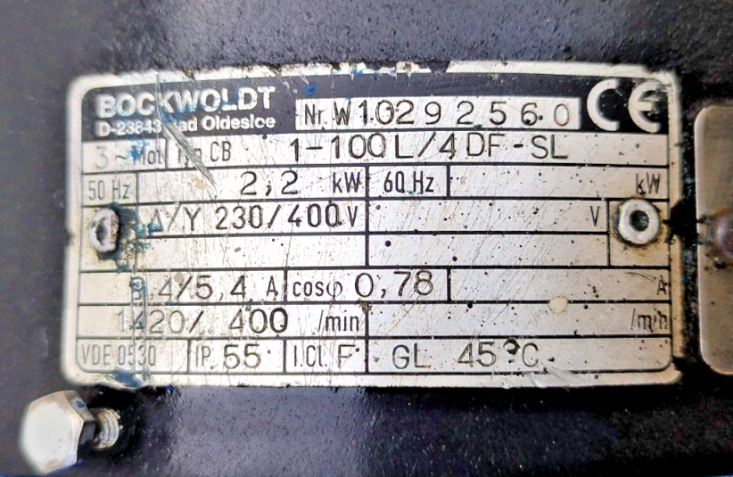 Allweiler SEBP 100.1 E11 P01 Progressive cavity single screw pump - Tested #2