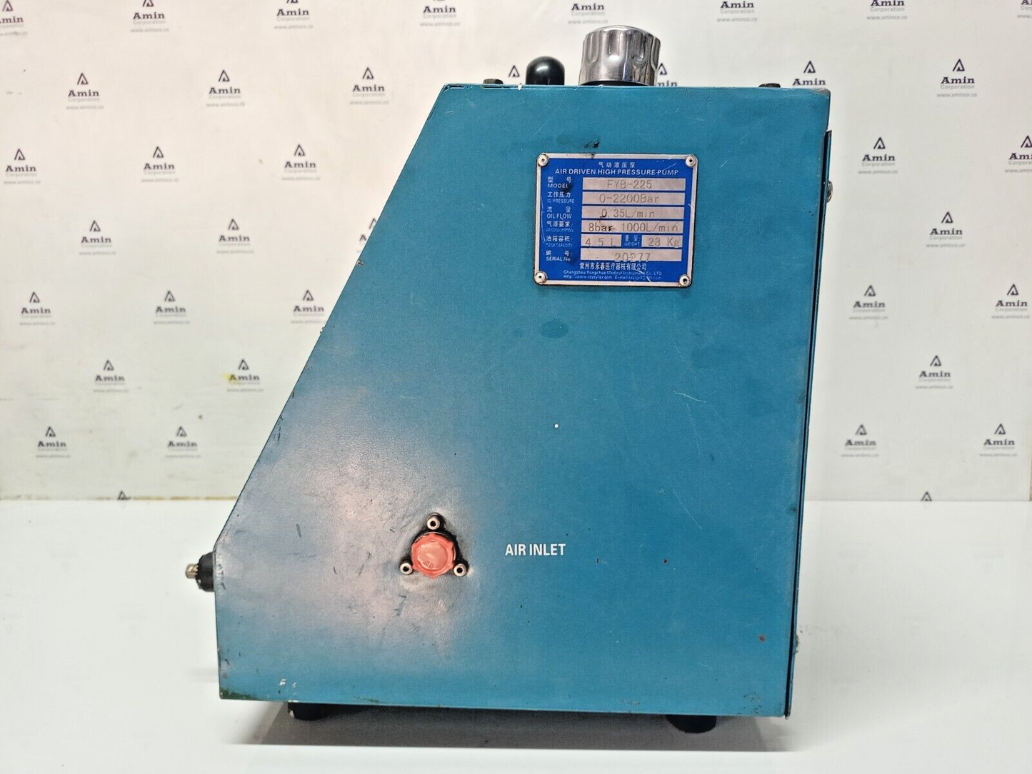 Changzhou FYB-225 Air Driven High pressure pump 225 MPa - TESTED