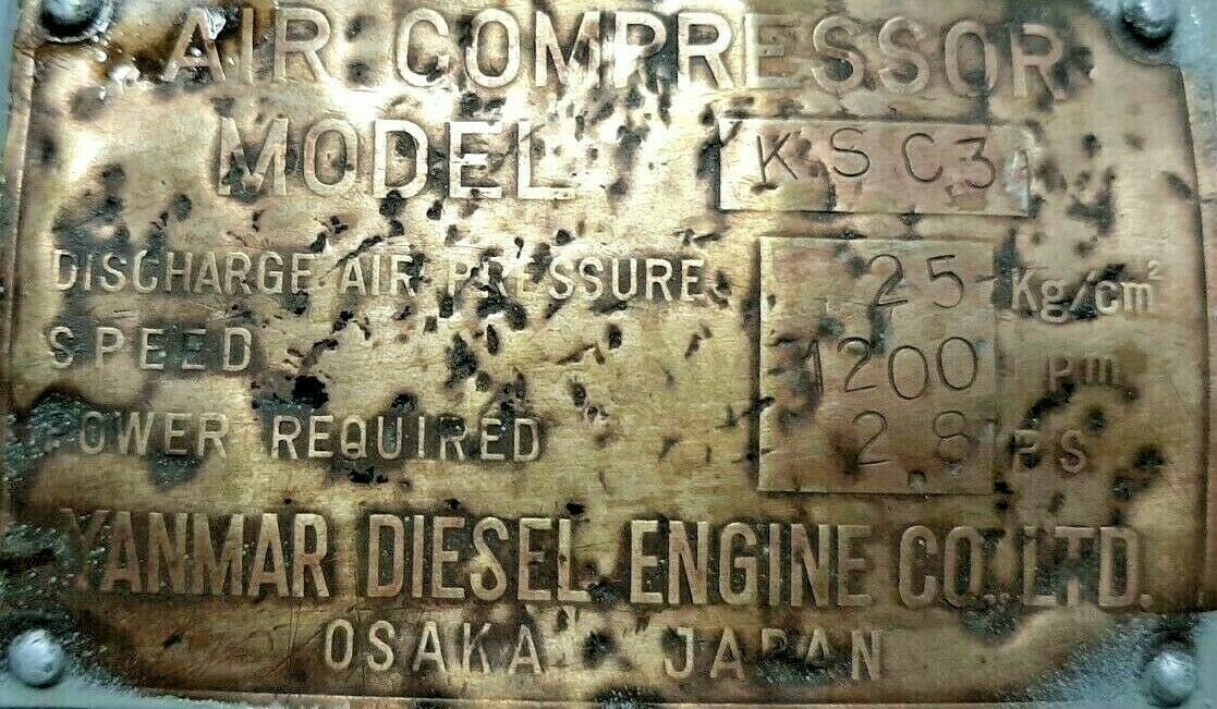 Yanmar KSC3 Air compressor Yanmar diesel engine co., ltd.