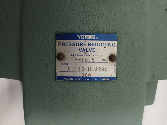 Yuken RT-10-H-2290 Pressure Reducing valve 7-20.5 Mpa - NEW
