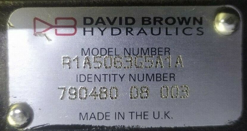 David Brown Hydraulics R1A5063G5A1A Hydraulic Gear pump - PRESSURE TESTED