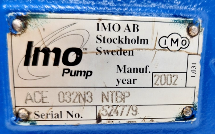 IMO Pump ACE 032N3 NTBP Triple screw pump - NEW #2