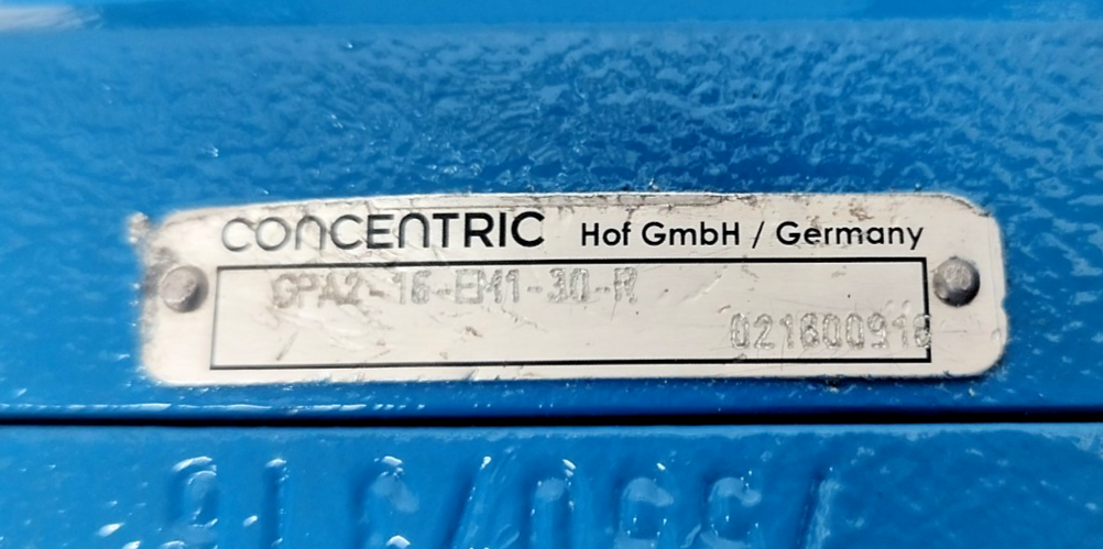 Concentric GPA2-16-EM1-30-R Hydraulic Internal gear pump - Pressure Tested