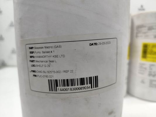 Hamworthy Mechanical Seal L for Ballast pump CAD400-12 V48 AAN Centrifugal pump