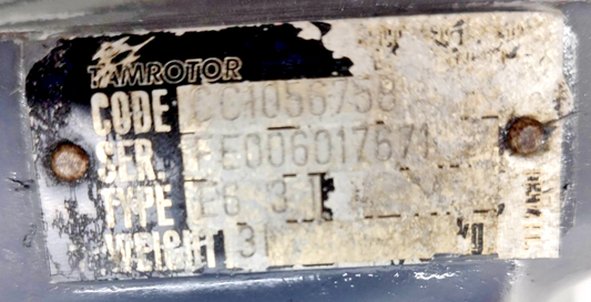 Tamrotor Marine Compressor E6 Code: CC1056758 Screw Air Compressor
