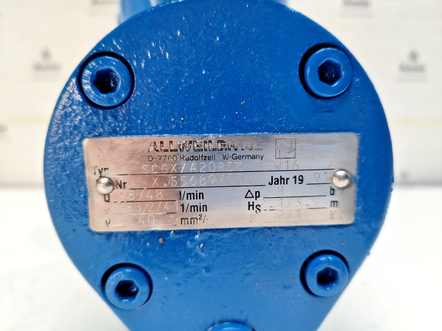 Allweiler SCX/A20R56 Q W 16 Triple screw pump - Refurbished & Tested