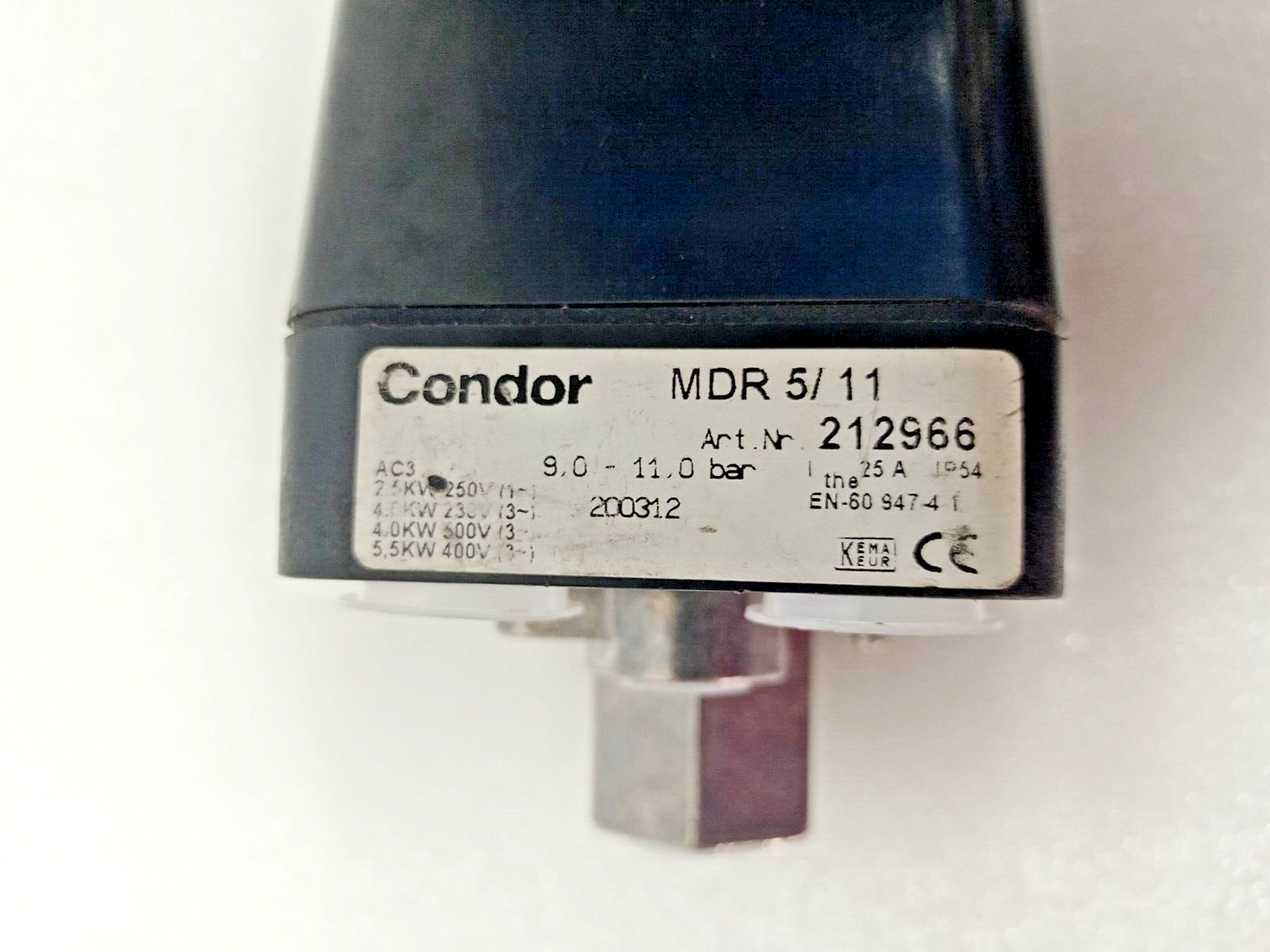 Condor MDR 5/11 Pressure Switch 9-11 bar - NEW
