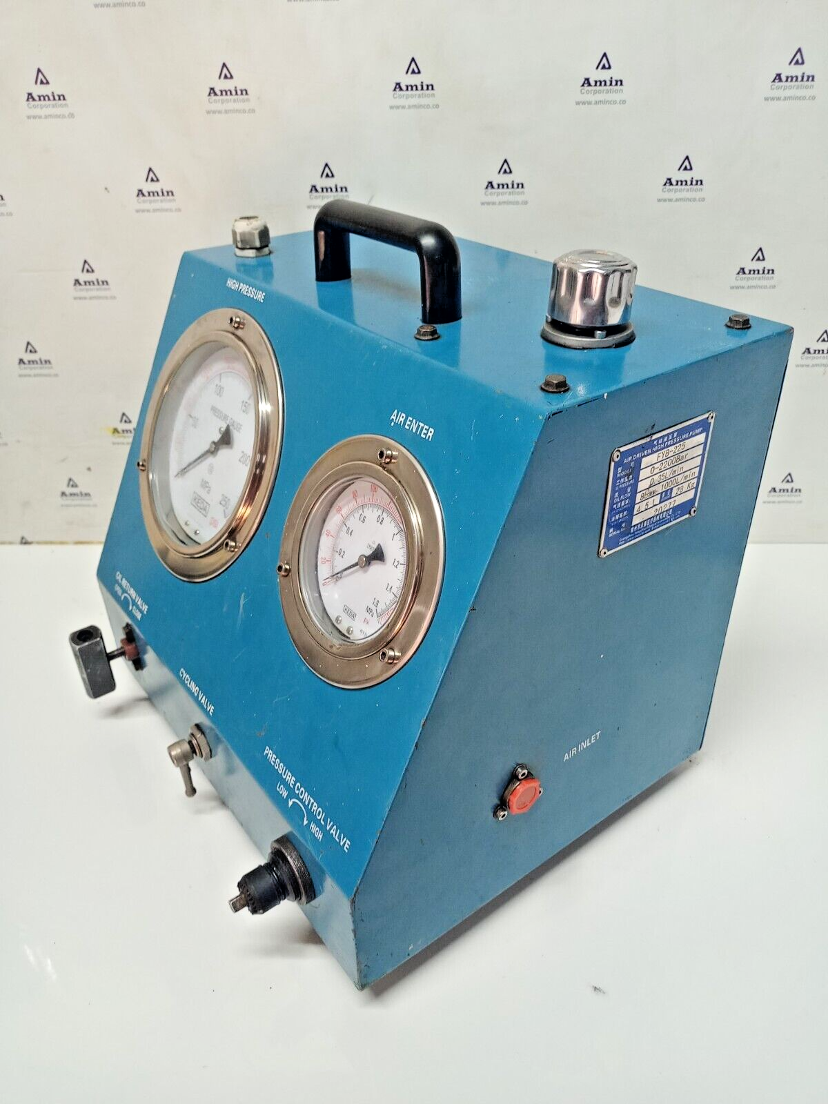 Changzhou FYB-225 Air Driven High pressure pump 225 MPa - TESTED