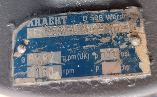 Kracht KF5/250 H10B N0A 0DP1 Hydraulic Gear Pump - Pressure tested