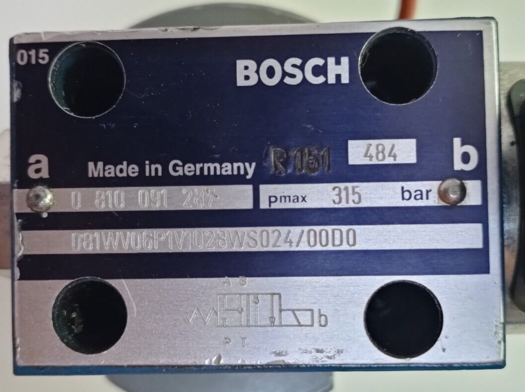 Bosch 0810091287 081WV06P1V1028WS024/00D0 Hydraulic valve
