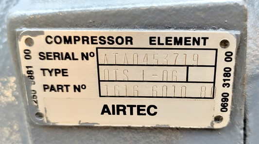 Atlas Copco Airtec OIS L-06 Air end Part No.: 1616601080 Screw air compressor
