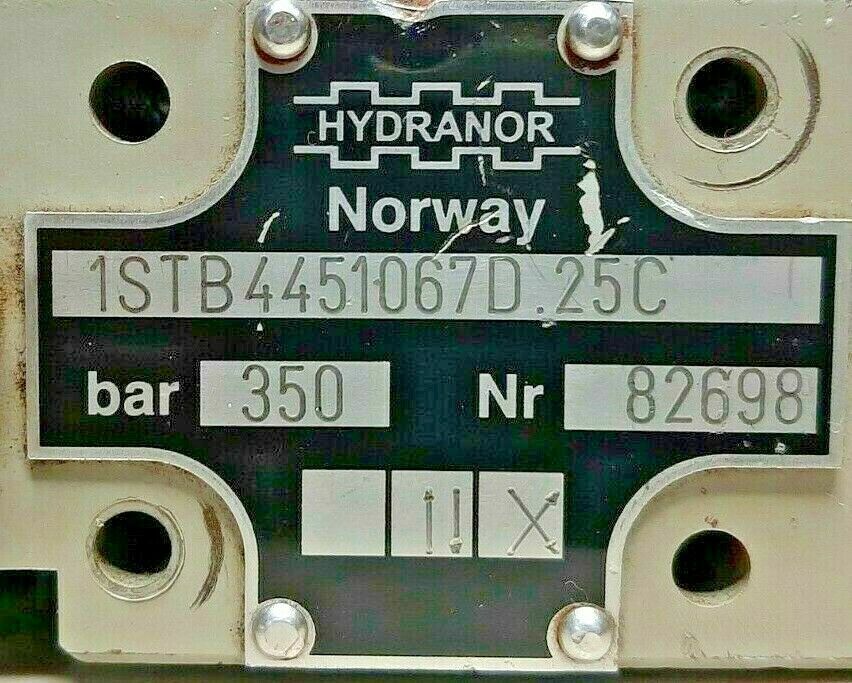 Hydranor 1STB4451067D.25C Lever operated control valve Capacity: 350 bar - NEW