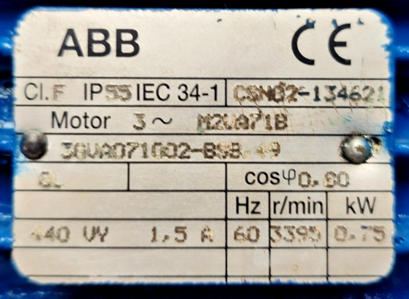 IMO ACD 025L6 IVBP Triple screw pump 0.75kW electric Motor - Refurbished Tested