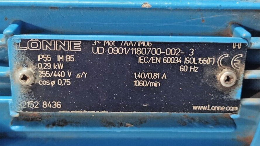 IMO Pump LPD 020N1 IVBP Triple screw Pump with 0.29kw, 255/440V, 1060rpm Motor