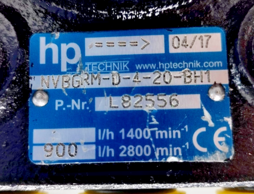 HP Technik NVBGRM-D-4-20-BH1 Fuel Oil Pump Cap.:900 L/h 2800 rpm - Refurbished