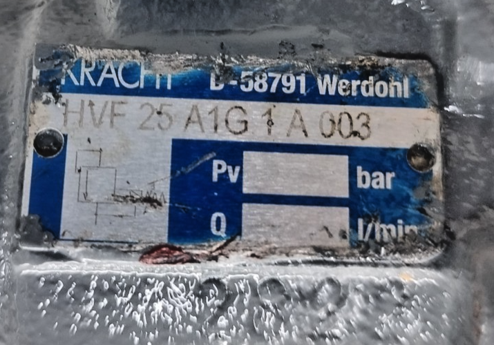 Kracht HVF 25 A1G 1A 003 Pressure Relief Valve