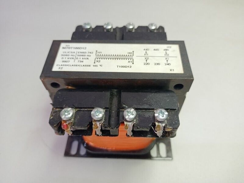 SquareD 9070T100D12 transformer 50/60Hz, 440V, 220, 0.1KVA - NEW