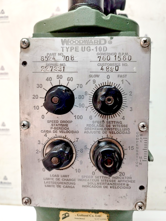 Woodward Governor UG-10D 8524-708 RPM: 760-1560 - Tested 6 months Warranty #2