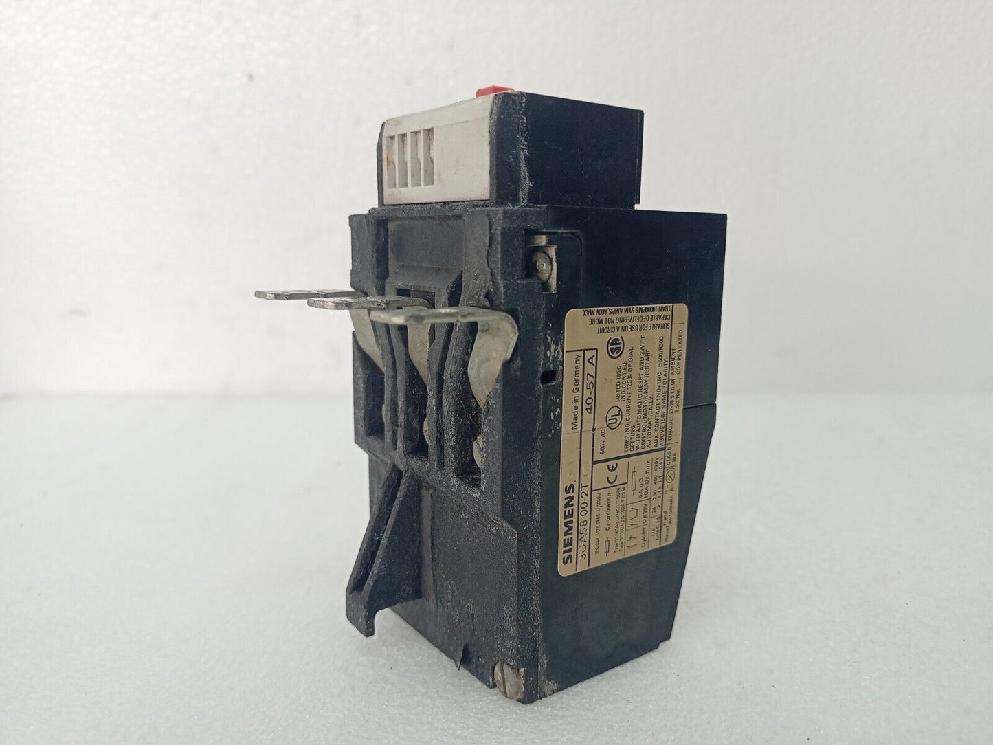 Siemens 3UA5800-2T THERMAL DELAYED OVERLOAD RELAY
