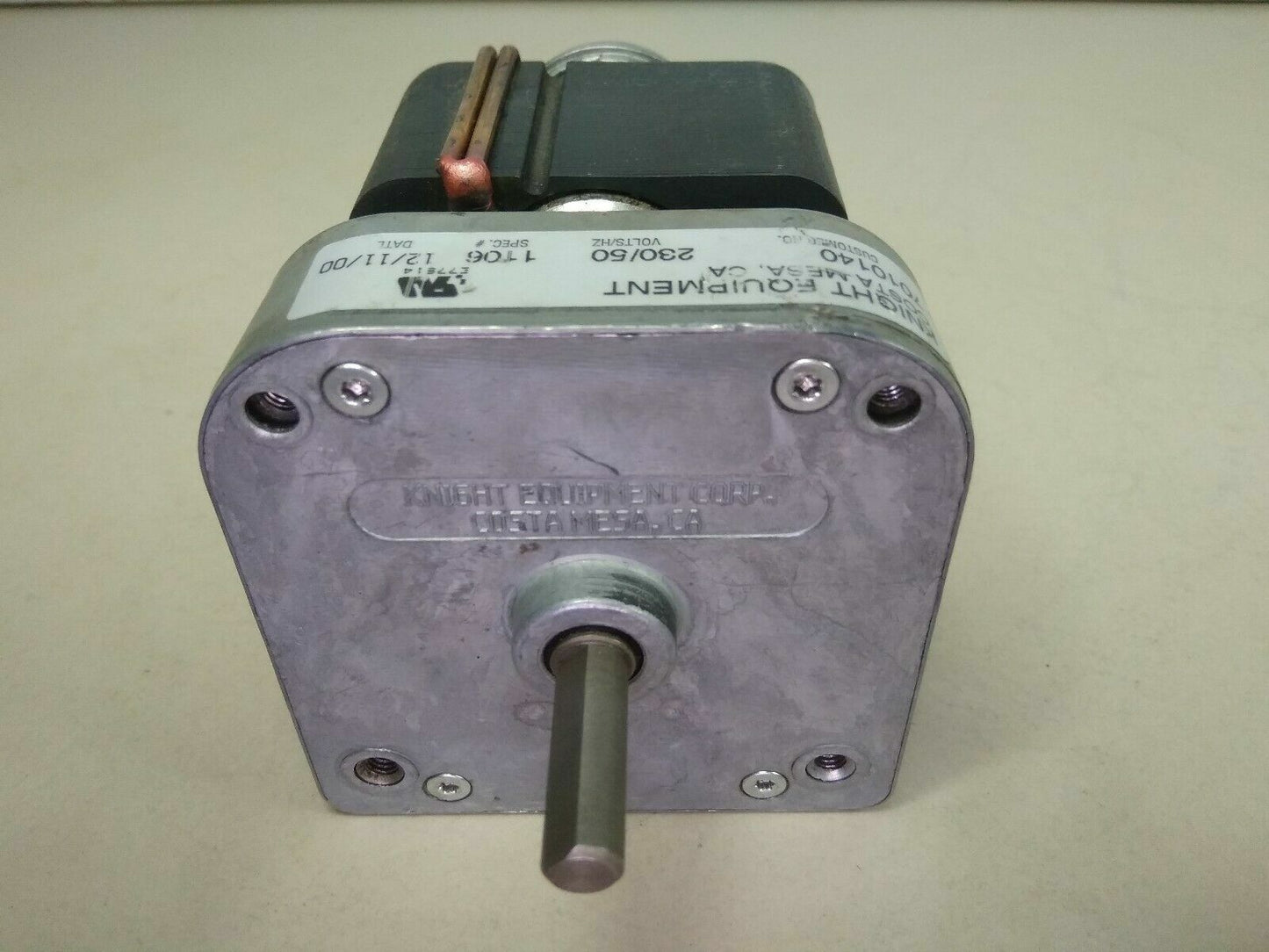 Knight equipment Peristaltic 7010140 Metering Pump motor 230volts/50Hz - NEW