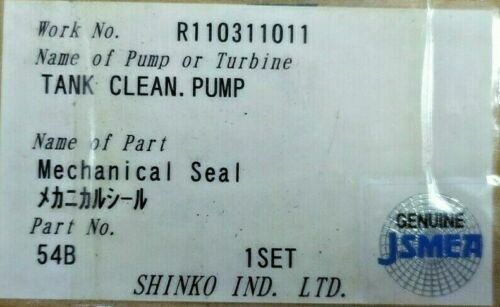 Mechanical seal for shinko pump Tank clean pump Part no. 54B - NEW