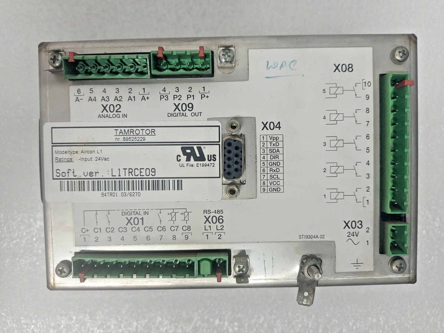 Tamrotor AIRCON L1 89525229 Compressor Controller input 24Vac #2