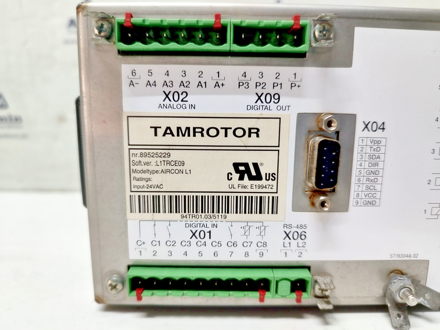 Tamrotor AIRCON L1 89525229 Compressor Controller Software ver. L1TRCE09