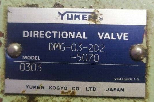 Yuken DMG-03-2D2-5070 Directional control valve
