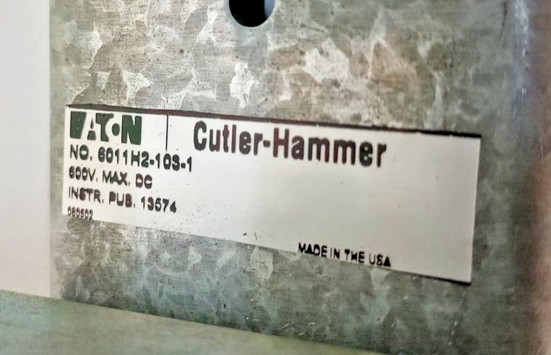 Eaton Cutler-hammer DC relay 6011H2-103-1 600V max. New