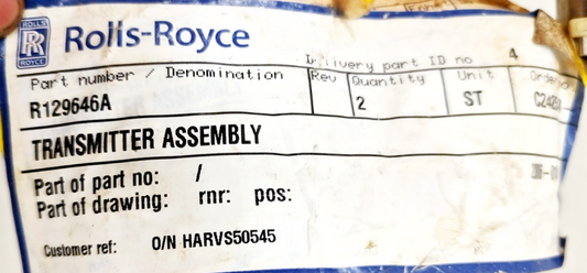 Rolls-Royce R129646A Voltage Transmitter Assembly
