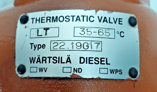 Wartsila Thermostatic Valve LT Type: 22.19G17 - NEW