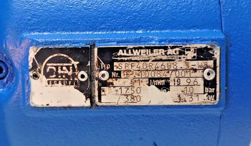Allweiler SPF40 R46U8.3-W8 Triple screw pump - Pressure Tested
