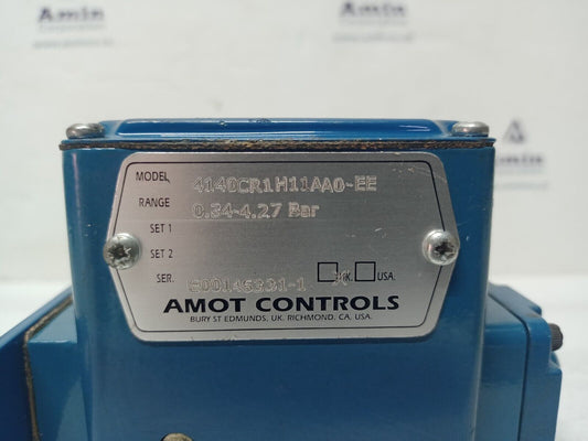 Amot Controls Model 4140 4140CR1H11AA0-EE Pressure Switch 0.34-4.27 bar - NEW
