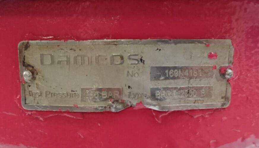 Damcos BRCF 2000-B1 Hyd. Single-Acting Spring return Actuator 160N4181 - NEW
