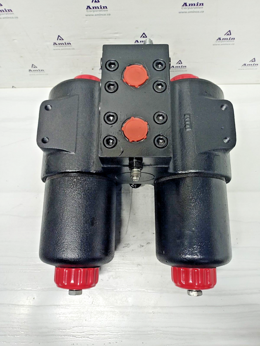 Parker DF40 Series DF40105QVM3KR241 In-Line Duplex Filter