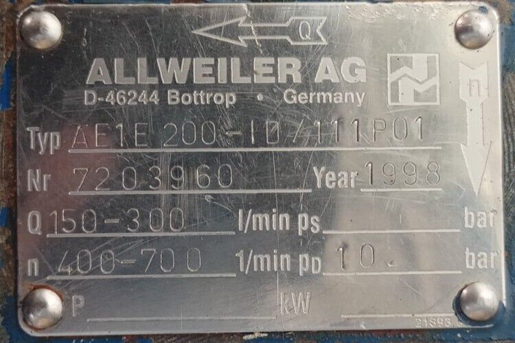 Allweiler AG AE1E 200-1D/111P01 Progressive cavity single screw pump (only pump)