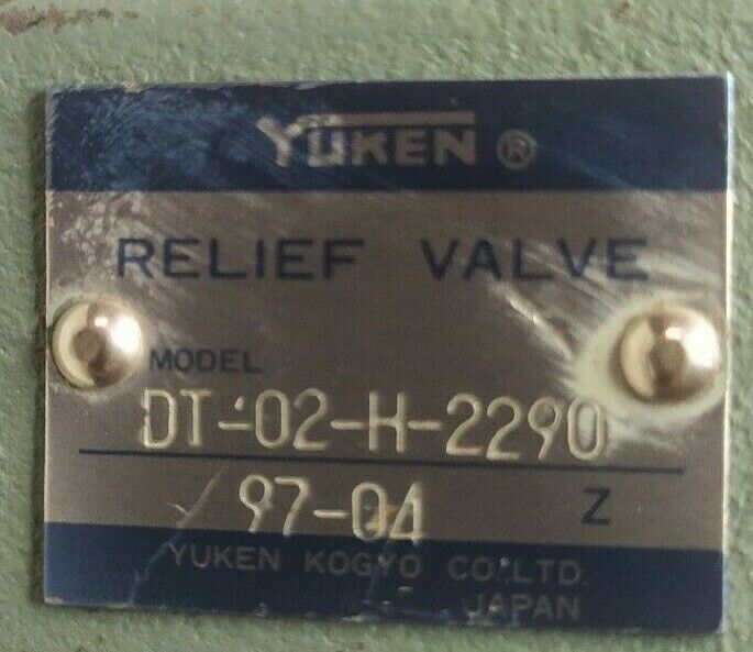 Yuken DT-02-H-2290 Relief valve - NEW
