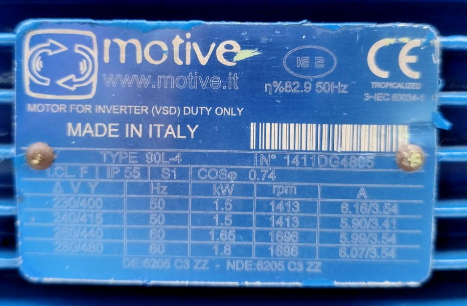Roodhart Mono pump BPI-10DNL1 Progressive cavity single screw pump - NEW