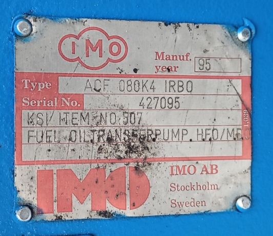 IMO pump ACF 080K4 IRBO Triple screw pump