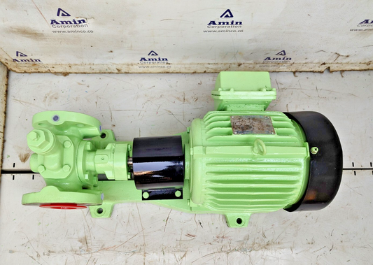 Naniwa pump ALG-32N Gear pump with 3-phase Induction motor Complete - Tested
