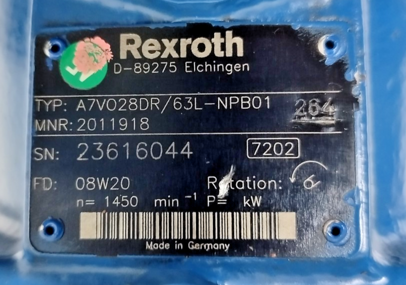 Rexroth A7VO28DR/63L-NPB01 MNR:2011918 Hydraulic Axial piston variable pump -NEW