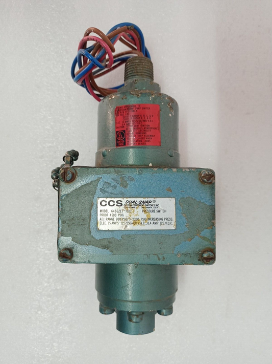 Custom Control Sensors CCS 646GZE7-7011 Pressure Switch - NEW