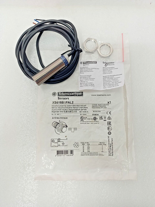 Telemecanique XS618B1PAL2 Proximity Switch (Lot of 2pcs) - NEW