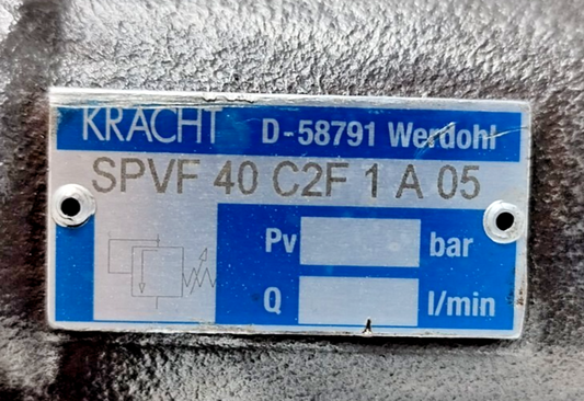 Kracht SPVF 40 C2F 1 A 05 Pressure Relief valve - NEW